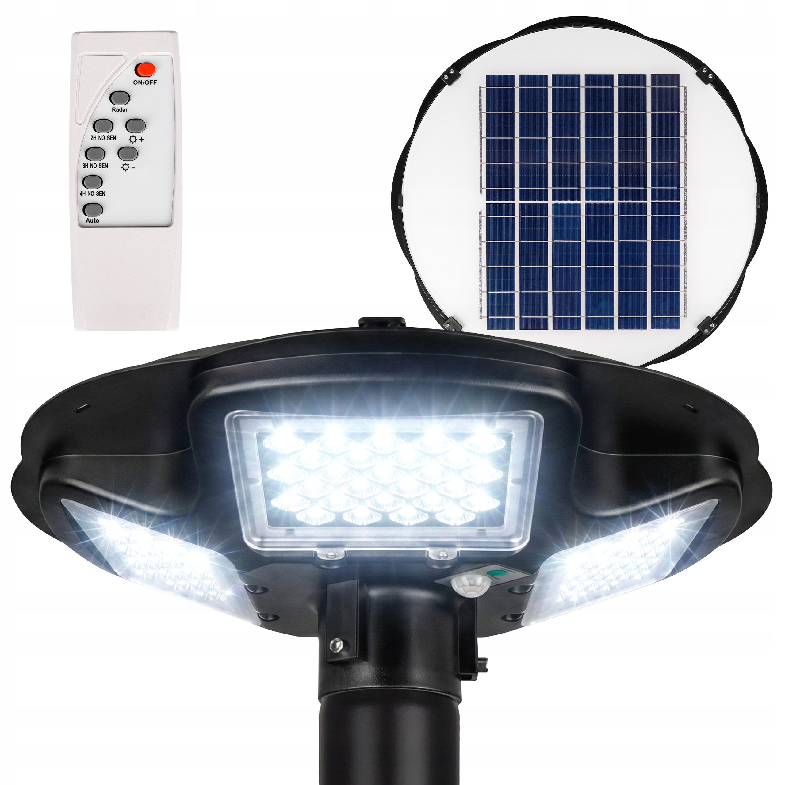 Solární Lampa Led Zahradní Pouliční Lampa S Pohybovým Senzorem Pilot Ufo