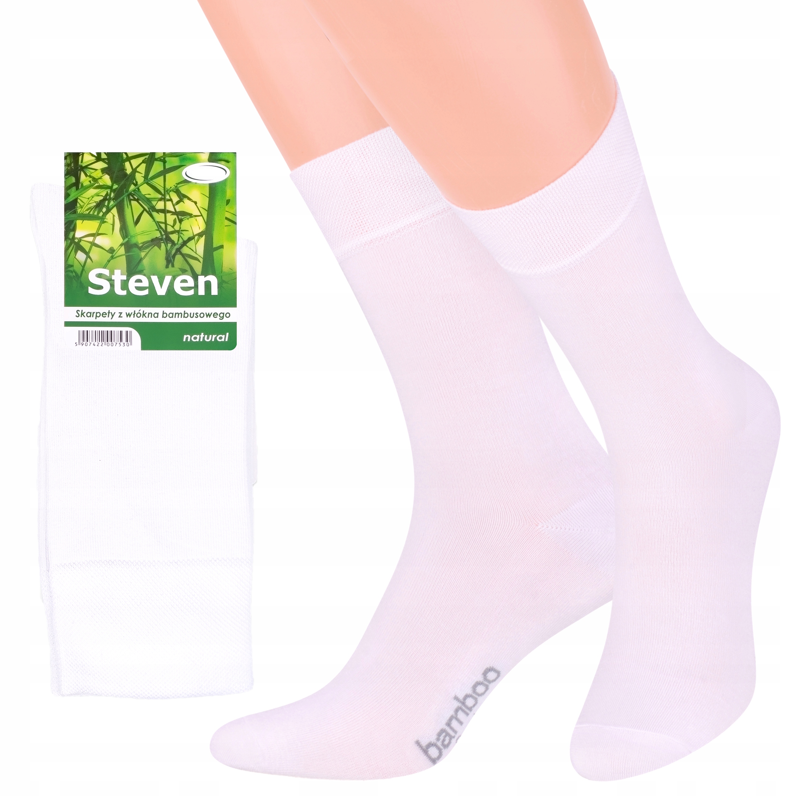 

Steven 086 Skarpety Bambusowe Męskie Biały 38-40