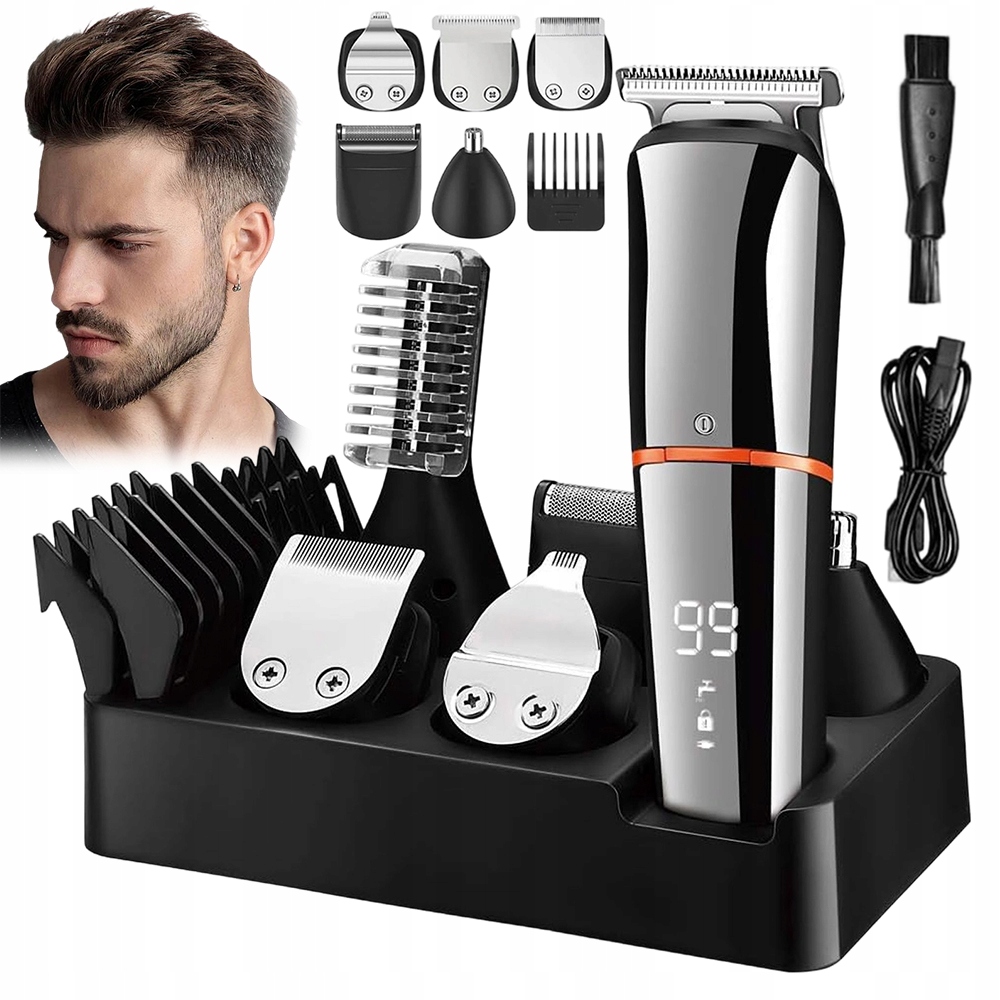 Profesionální elektrický Stříhací Strojek Na Vlasy 6v1 Bezdrátový