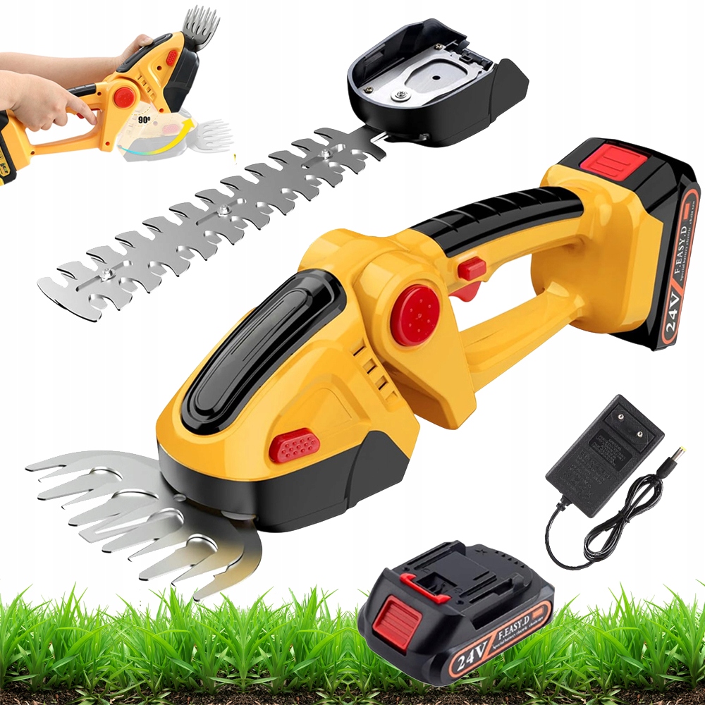 Akumulátorové Nůžky Na Živý Plot Trávy Keřů 500 W 1500 Mah Silné