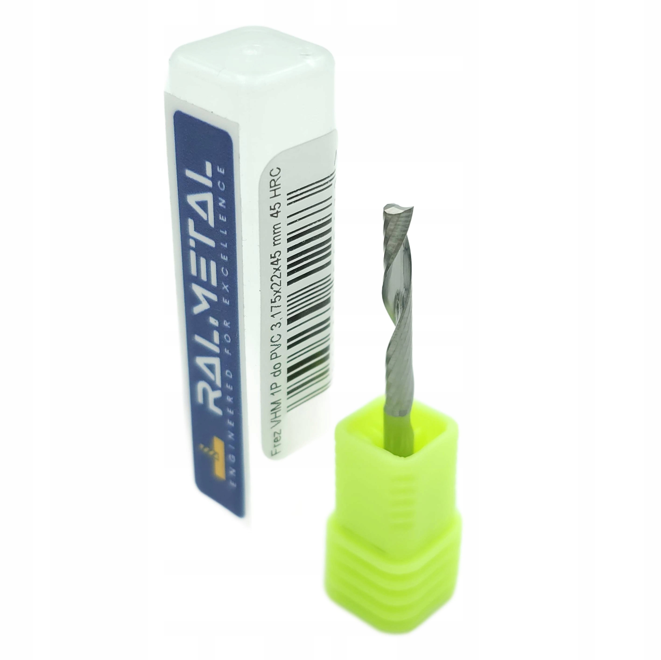 Frez VHM 1 piórowy do PVC Drewna 3.175 x 22 x 45 !