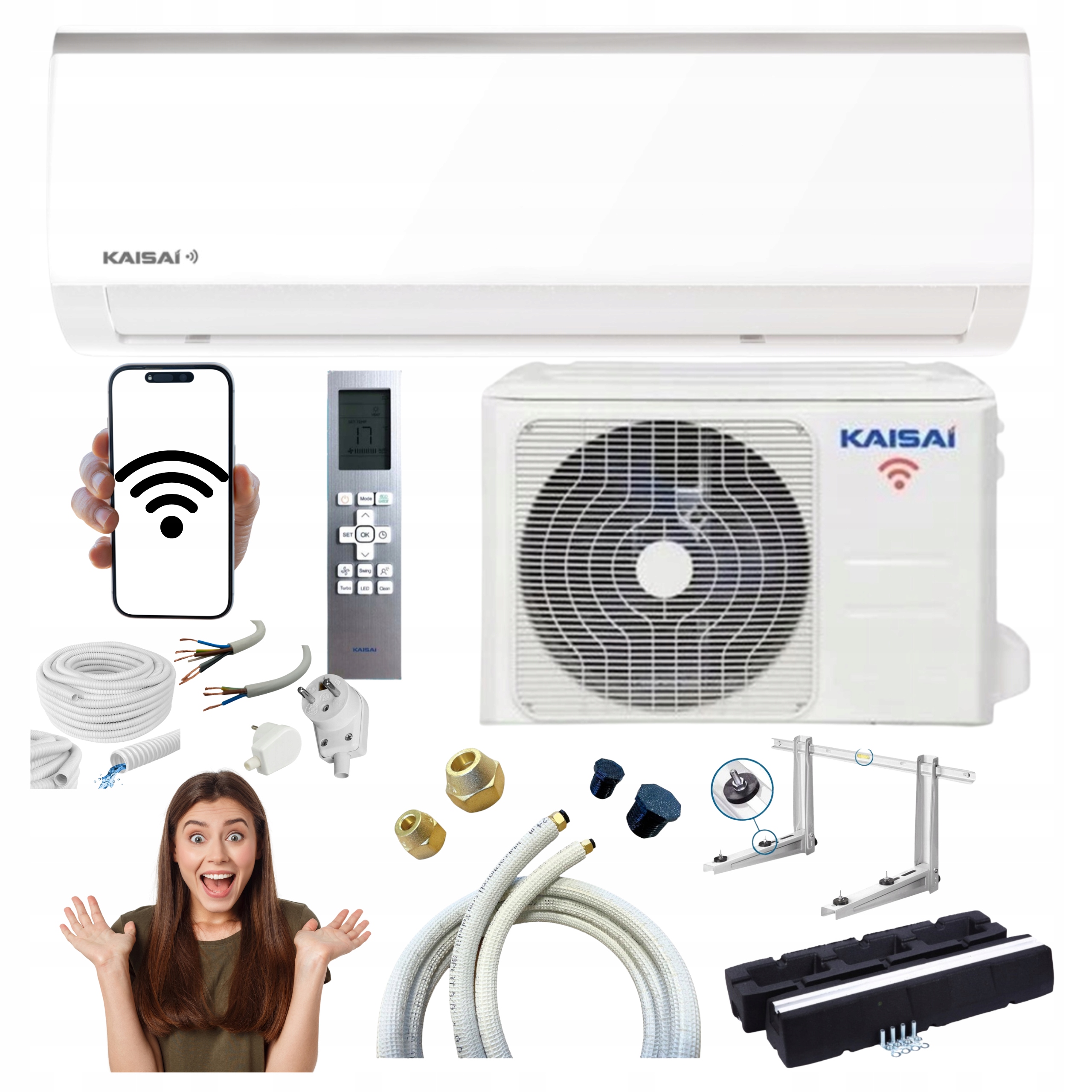 Nástenný klimatizátor Kaisai Fly 3,5 kW Funkcia Vykurovania Samostatná Montáž