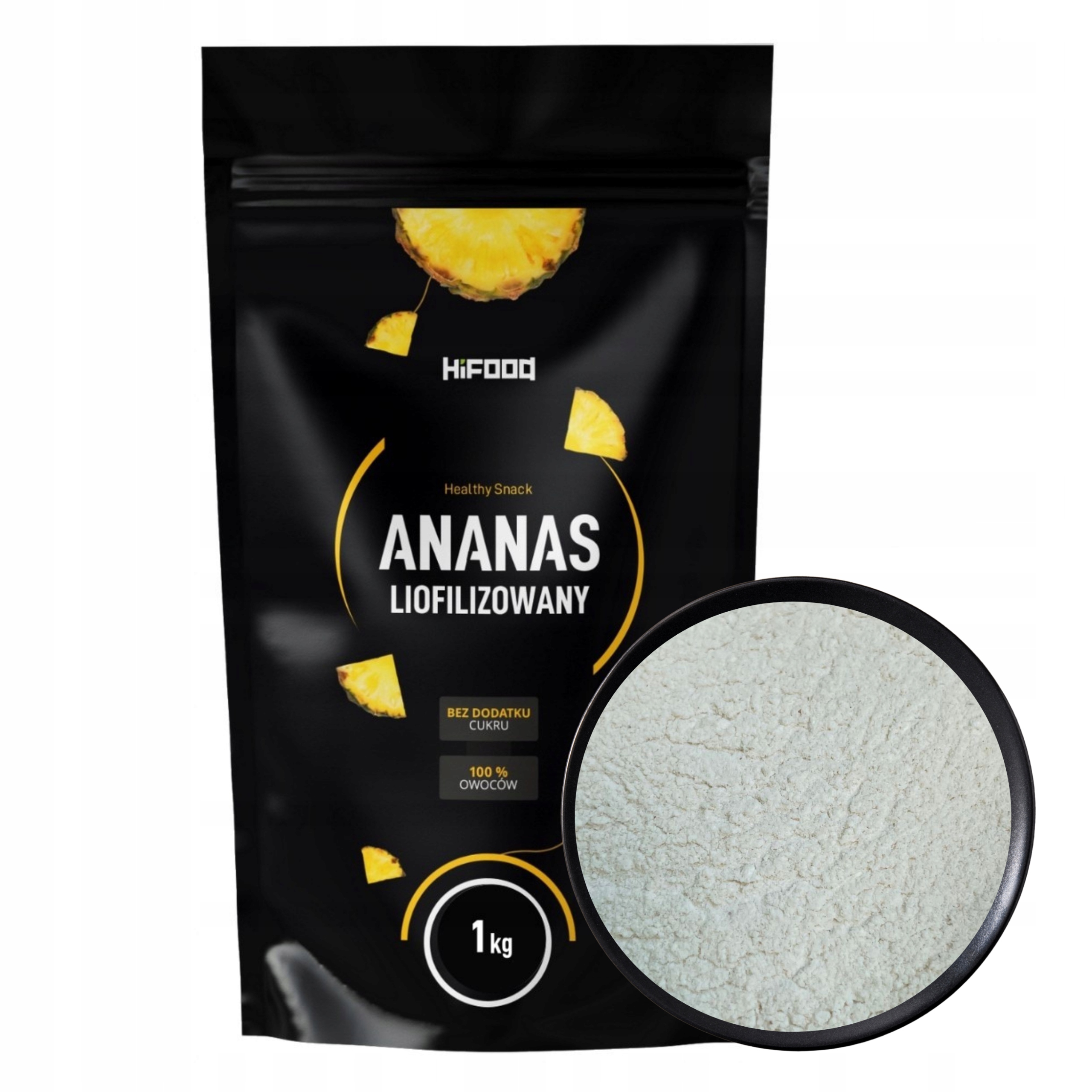 Ananas liofilizowany Ananas 100% Proszek 1 kg HiFOOD