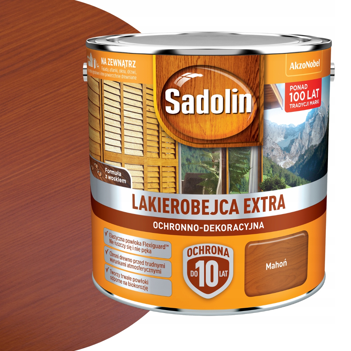 Sadolin Lakierobejca Extra Do Drewna 2,5L Mahoń