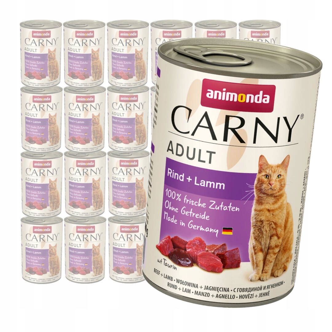 Levně Animonda Carny Adult 24x400g Mokré Krmivo Pro Kočky s hovězím a jehněčím masem