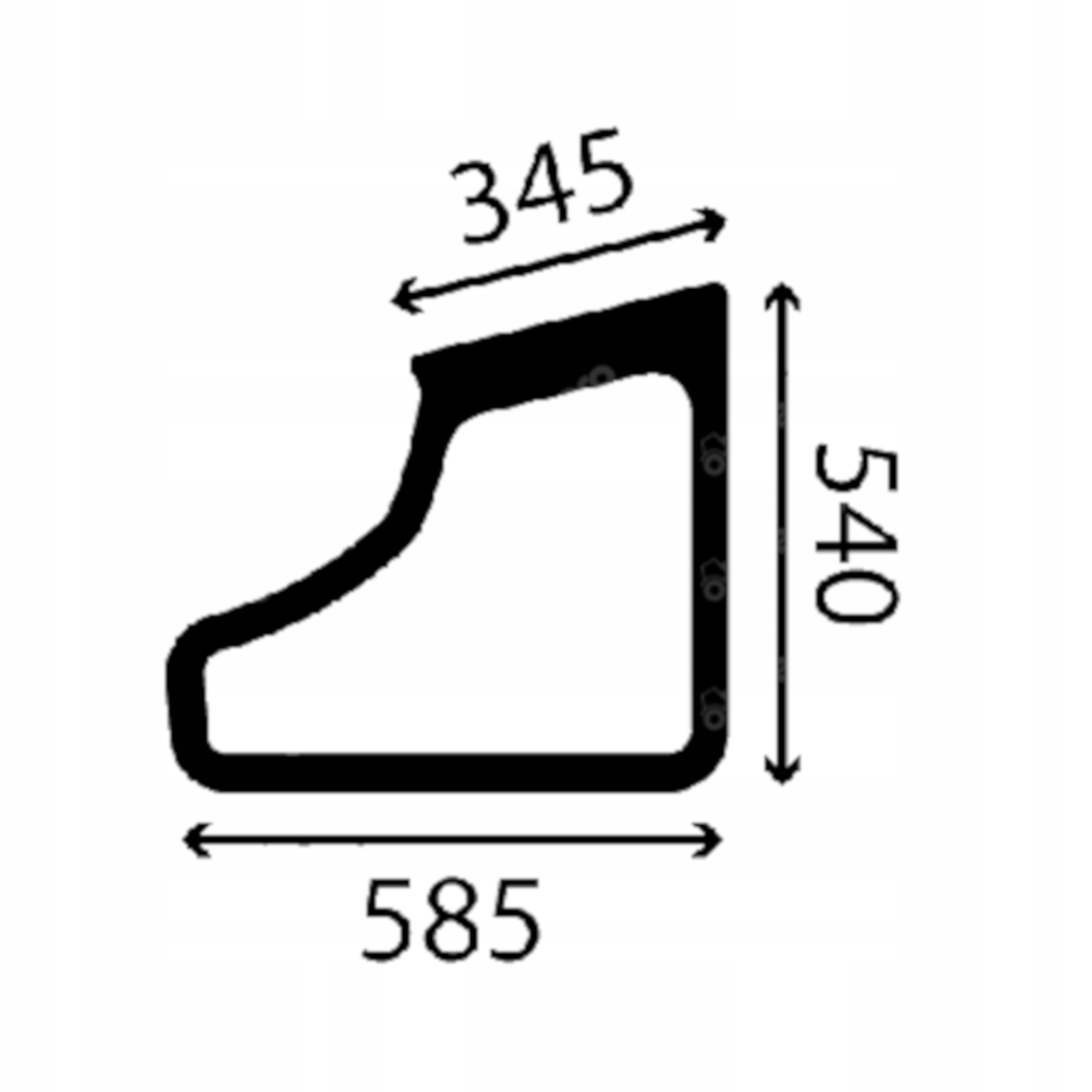 sklo Kubota dveře spodní levé RD829-46540