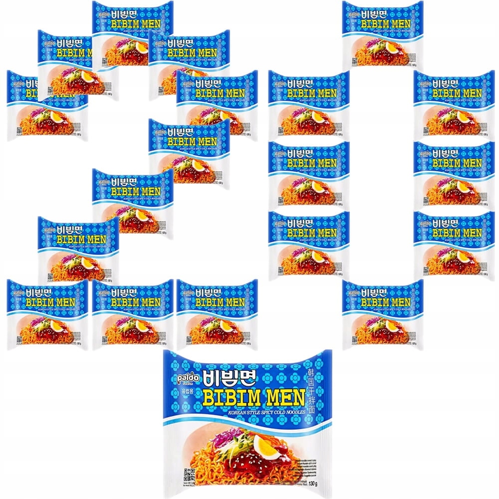 20x Koreański Makaron Błyskawiczny Instant Orien Bibim Men Ramen 130g Paldo