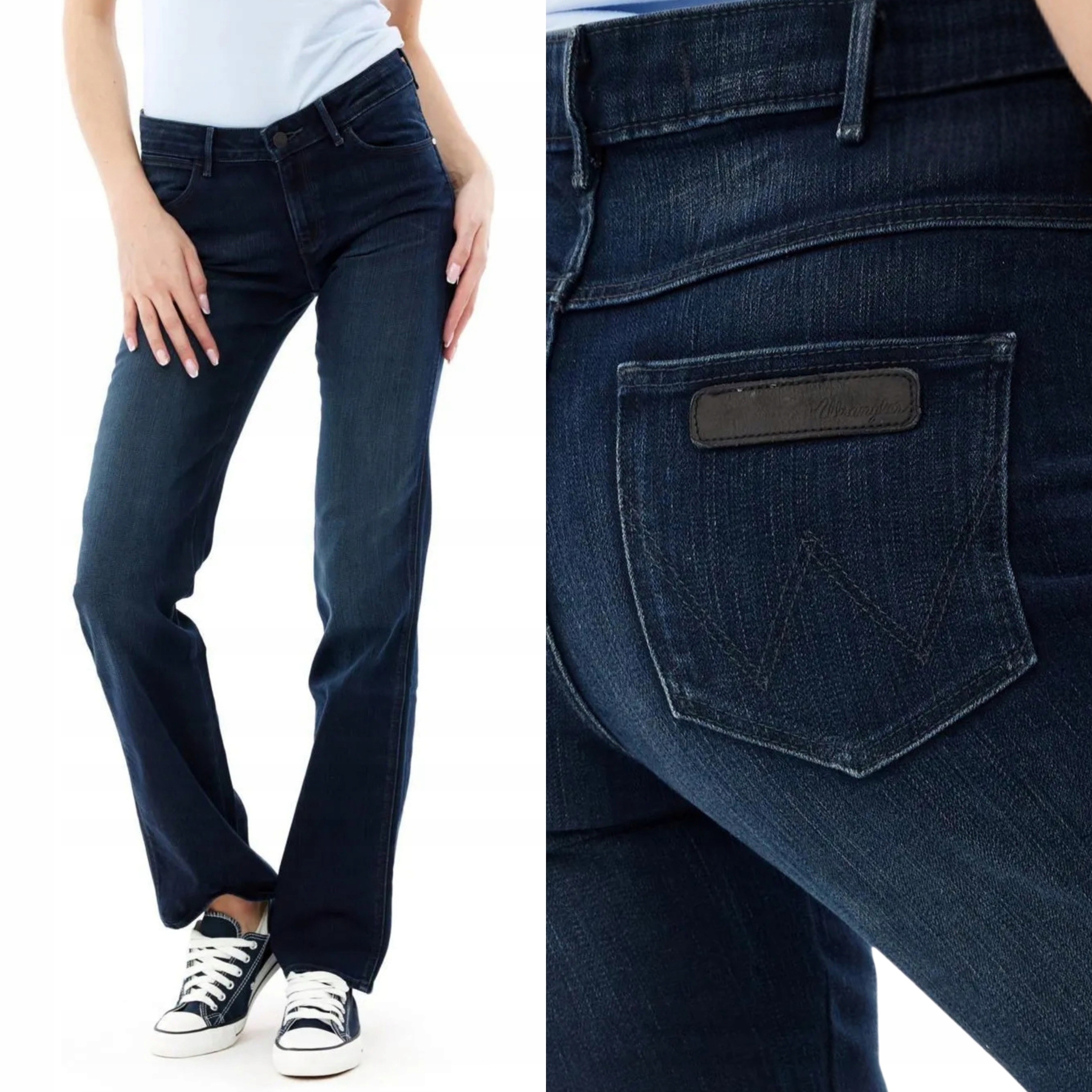 Wrangler kalhoty Navy straight jeans Sara W28
