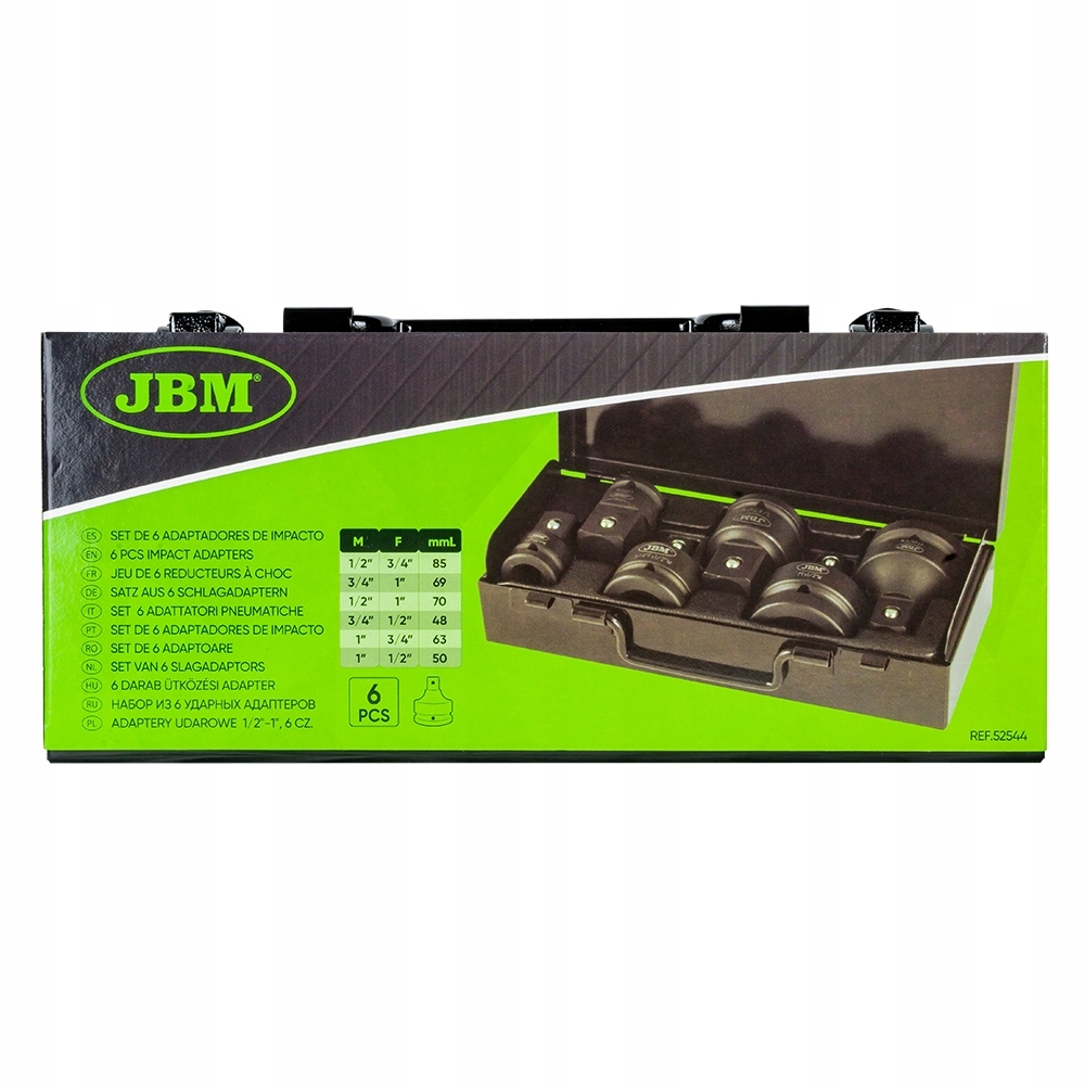 Redukcje udarowe 1/2"-1", 6 cz.D.52544 Marka JBM