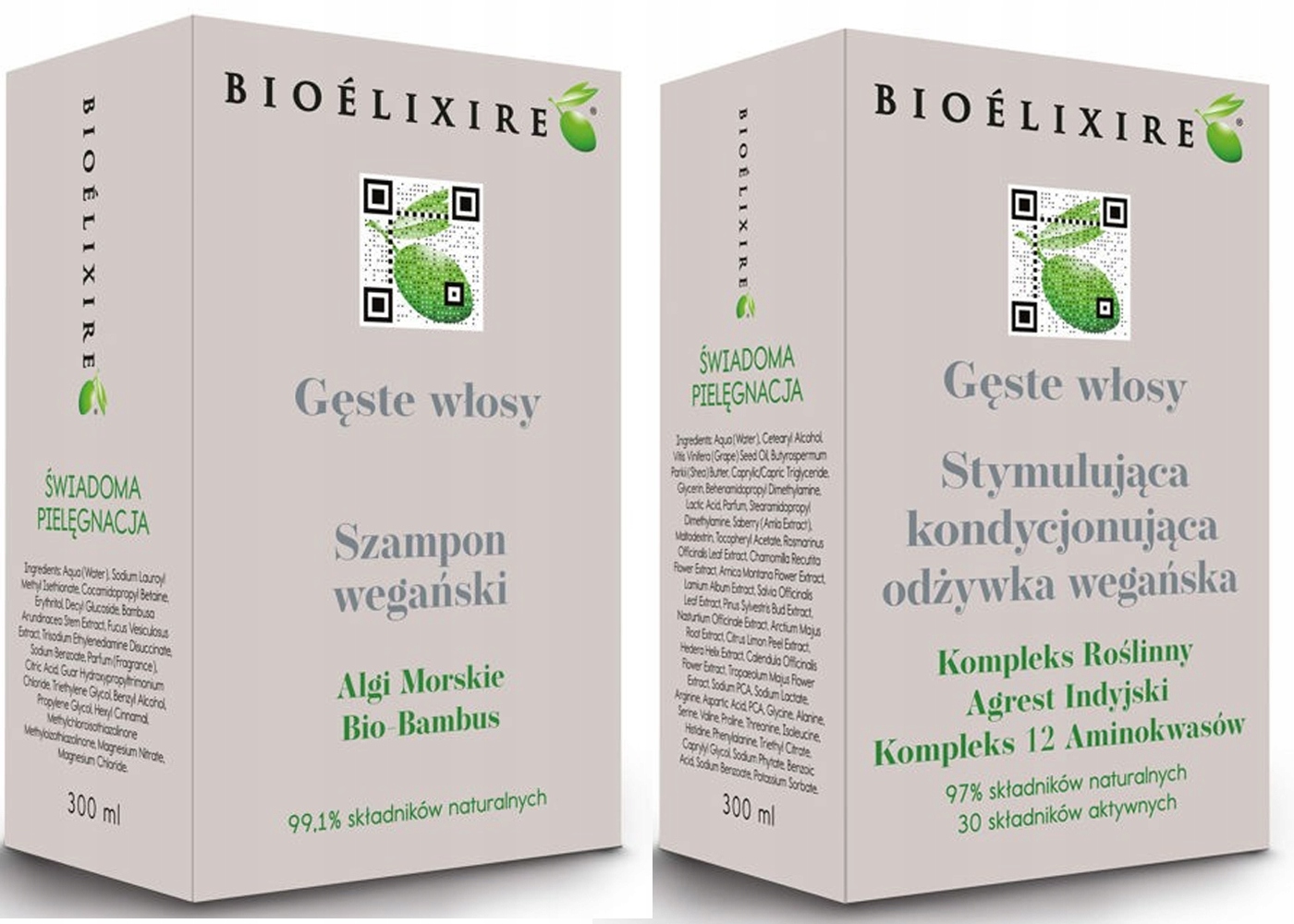 

Bioelixire Gęste Włosy Szampon Odżywka Wegańskie