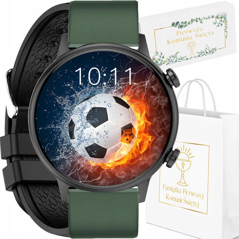 Hodinky Chytré Hodinky Svaté Přijímání Rubicon Amoled s dvěma řemínky Sms Puls Hovory