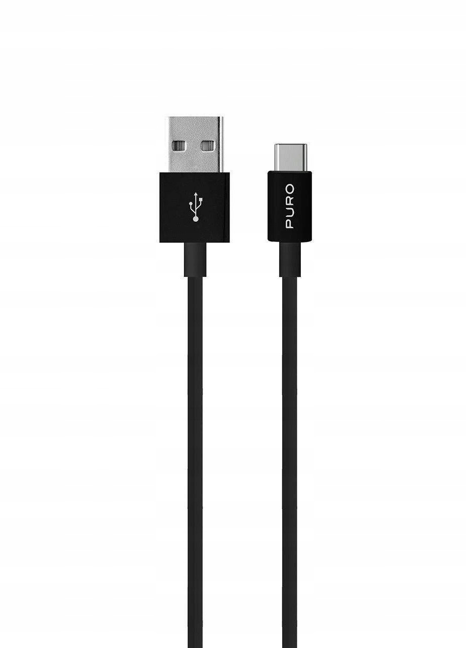 Kabel Puro White Usb-A Usb-C 1M Czarny