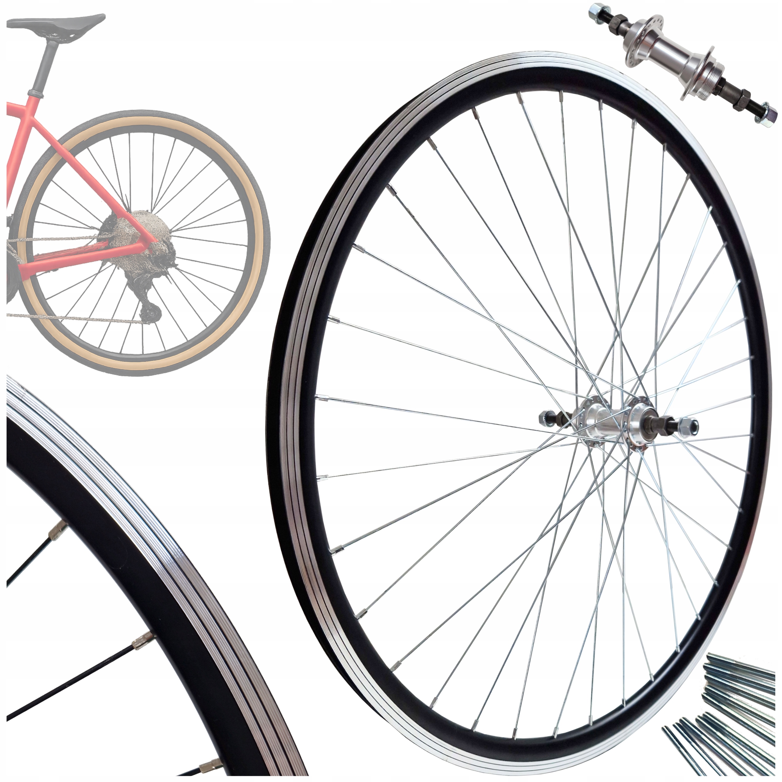 Kolo Zadní 28 Palců Epicycle Rivo 19 Vb EP-11BS Černé Zesílené