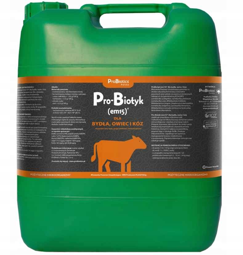 ProBiotics Pro-Biotyk Probiotyk (em15) dla bydła owiec kóz 10l