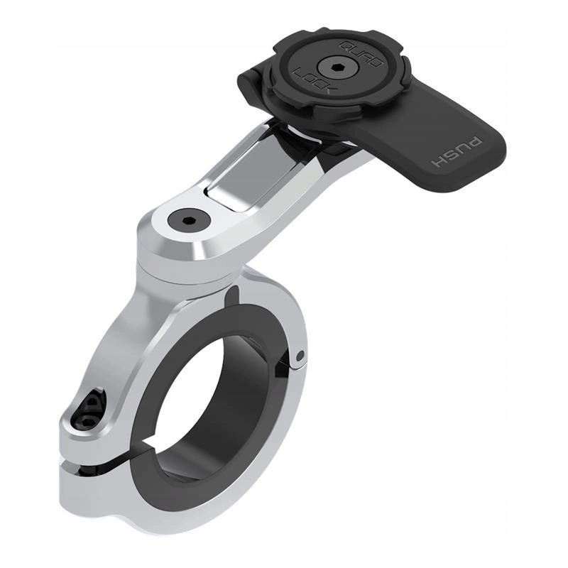 Základňa Quad Lock Pro montovaná na riadidlá Chrome strieborná