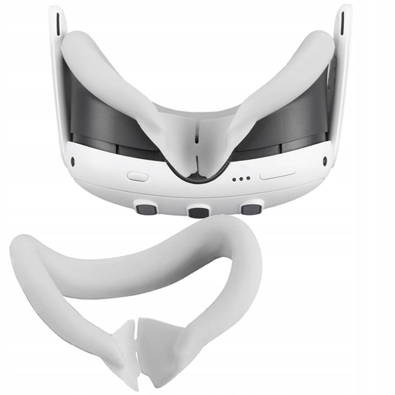 SILIKONOWA OCHRONA NA TWARZ ETUI DO OCULUS QUEST 3 META VR OSŁONA BIAŁA