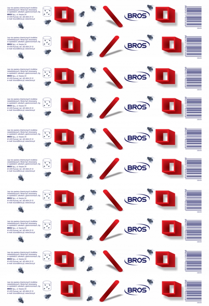 

Lep płaski na owady latające Bros x 10