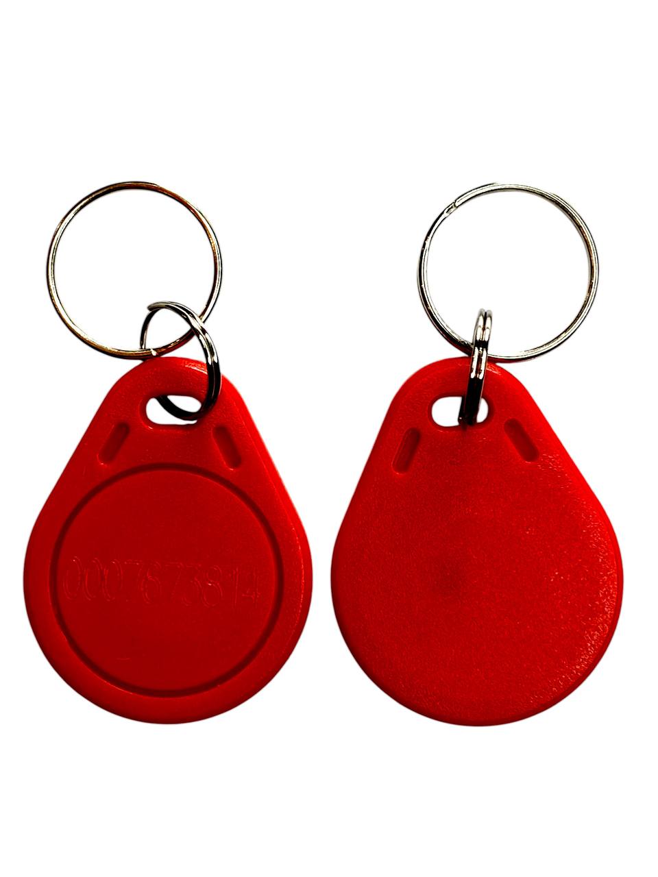 100 SZT. BRELOK BRELOCZEK RFID UNIQUE 125 kHz EM4100 kolory ZAWIESZKA Red Stan opakowania oryginalne