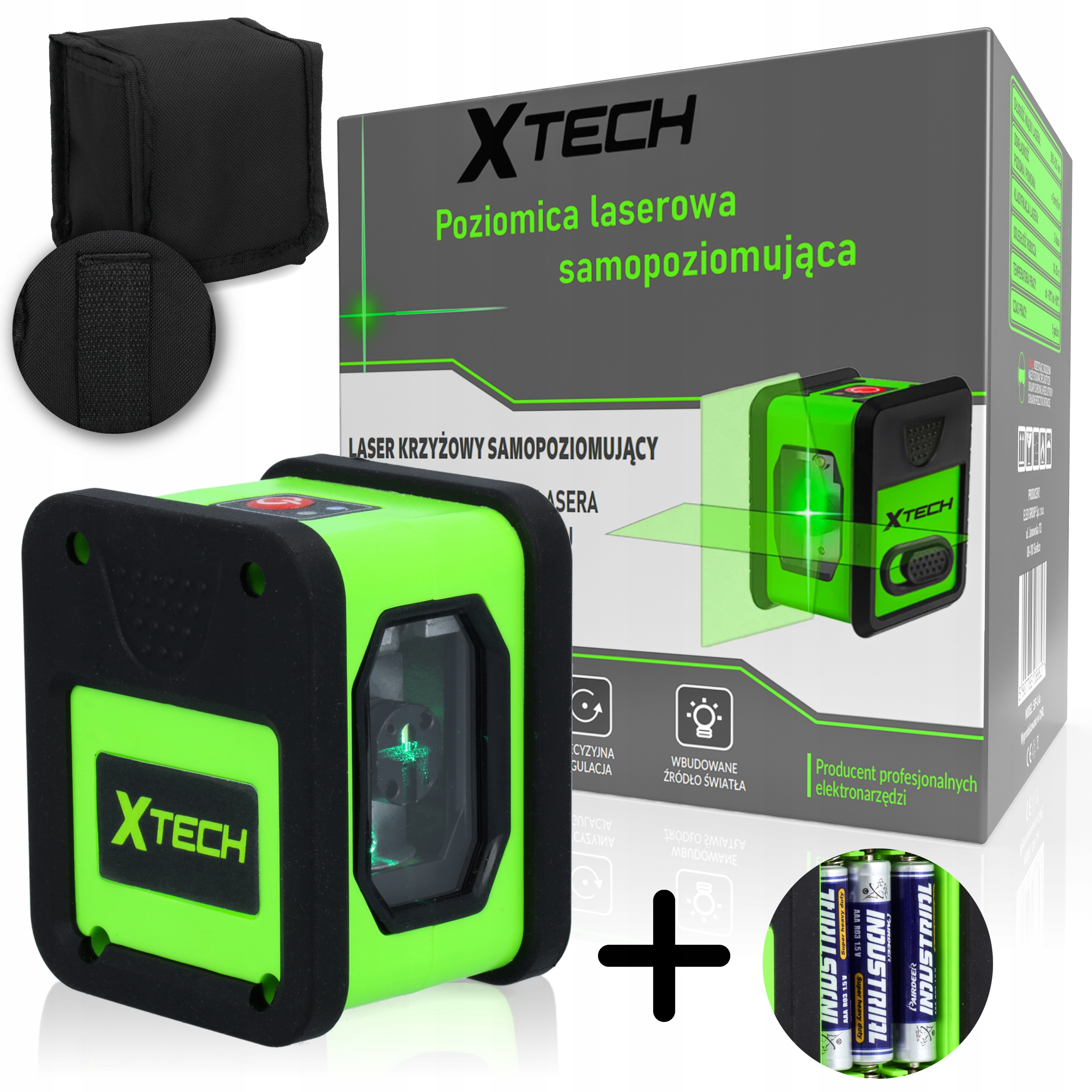 POZIOMICA LASEROWA LASER KRZYŻOWY 4D SAMOPOZIOMUJĄCA 25M