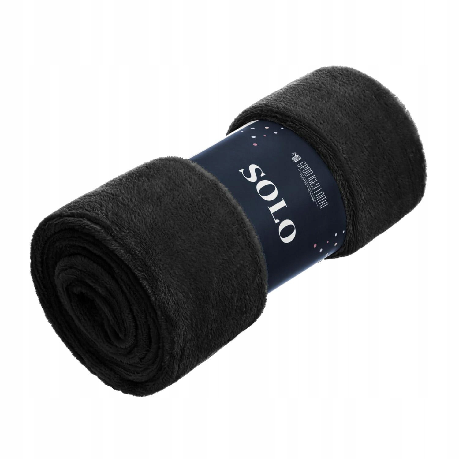 Deka 250x300 černá XXL přehoz z mikrovlákna Solo