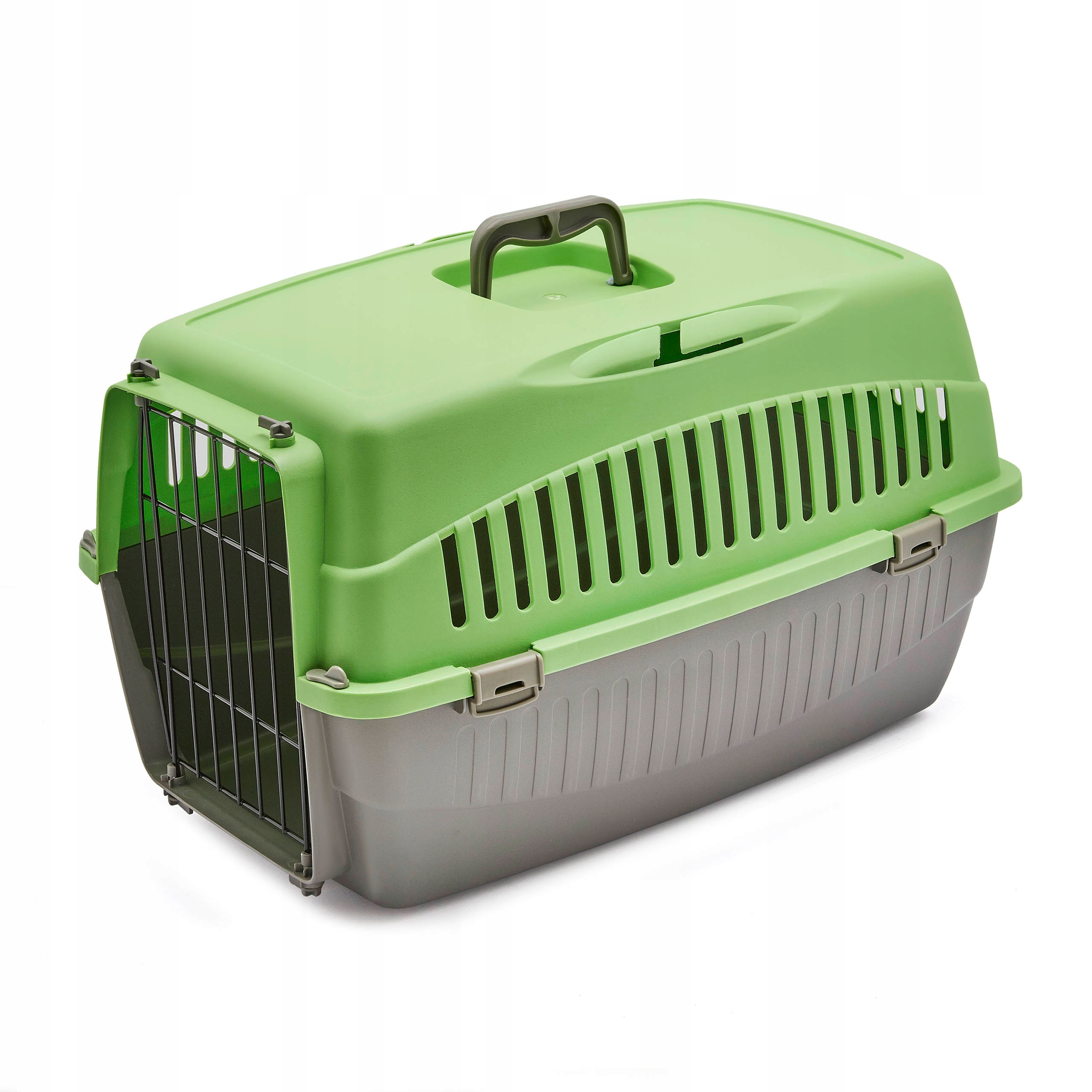 Levně Přepravka pro psa kočku M 57x38x34 cm Doggy zelená, do auta