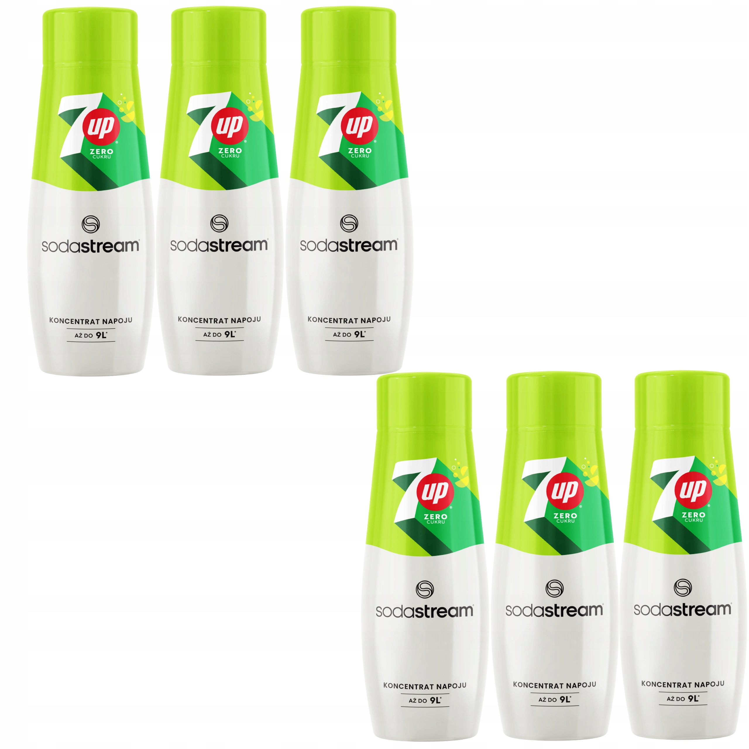 SodaStream zestaw syropów 6 x 7UP Free bez cukru