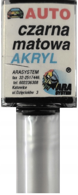 LAKIER ZAPRAWKA CZARNY CZARNA MATOWA ARA 10 ML