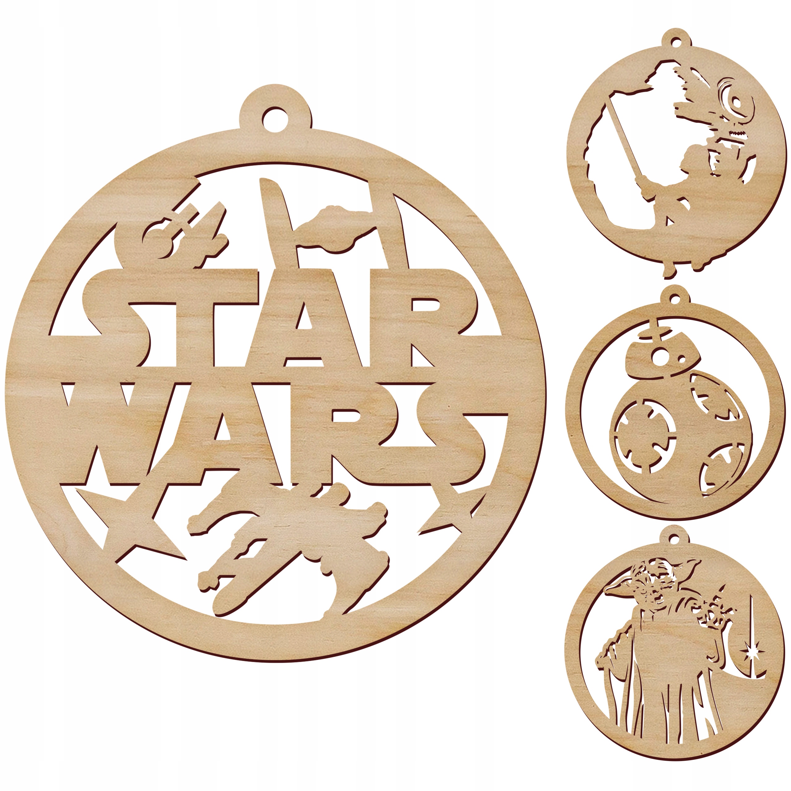 

Drewniane Zawieszki Świąteczne Star Wars 4szt