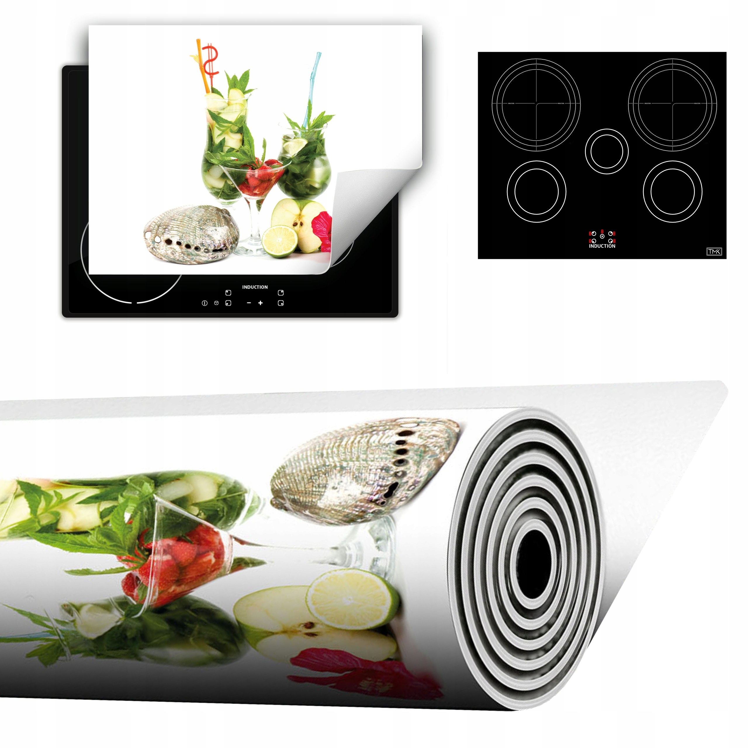 Vinylová Podložka Do Kuchyně Více Místa 70x52 bílá Drink
