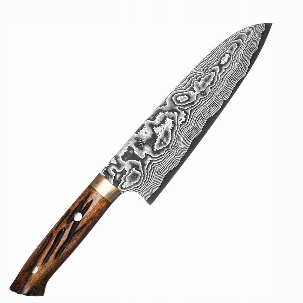 Takeshi Saji Ybb Ručne kovaný VG-10 japonský nôž Santoku na zeleninu 18 cm