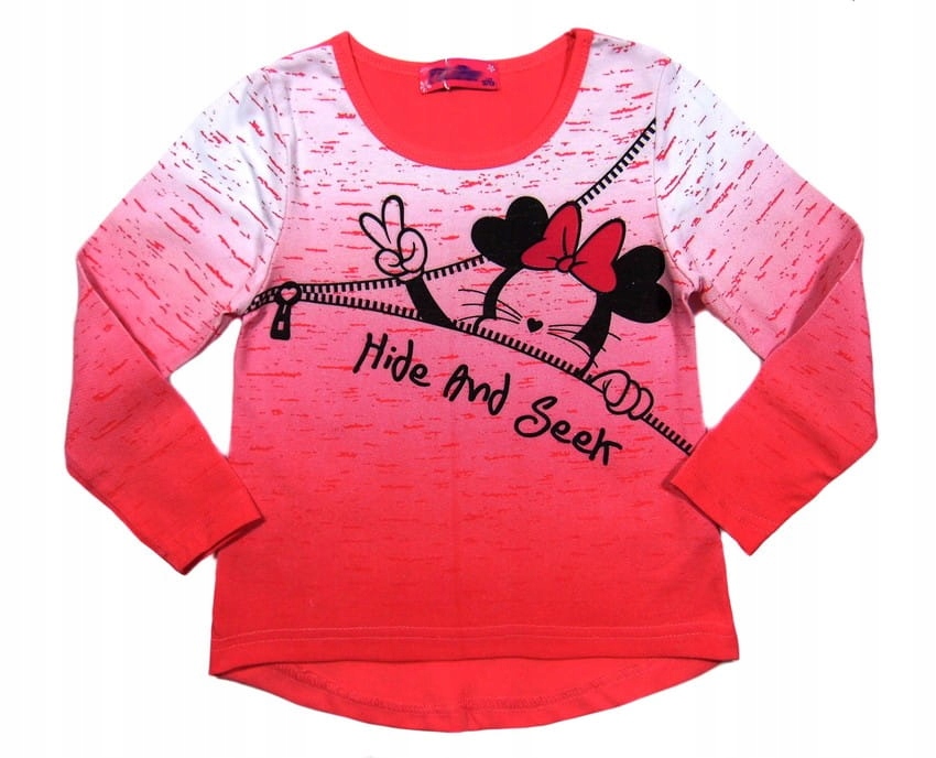 

Bluzka dziewczęca cieniowana 548 Mouse 7/8A koral