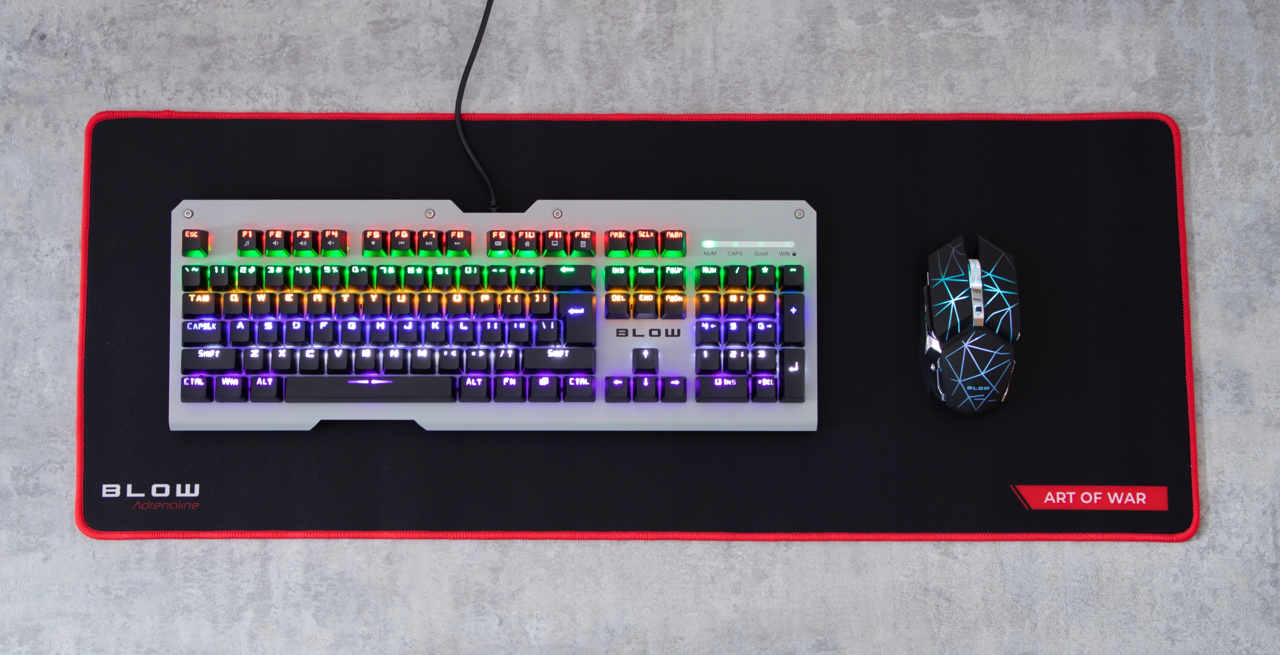 KLAWIATURA GAMINGOWA MECHANICZNA PODŚWIETLANA RGB DLA GRACZY Producent Blow