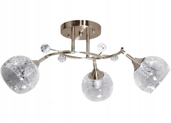 Horní osvětlení ve tvaru větví s kulatými skleněnými stínidly pro obývací pokoj