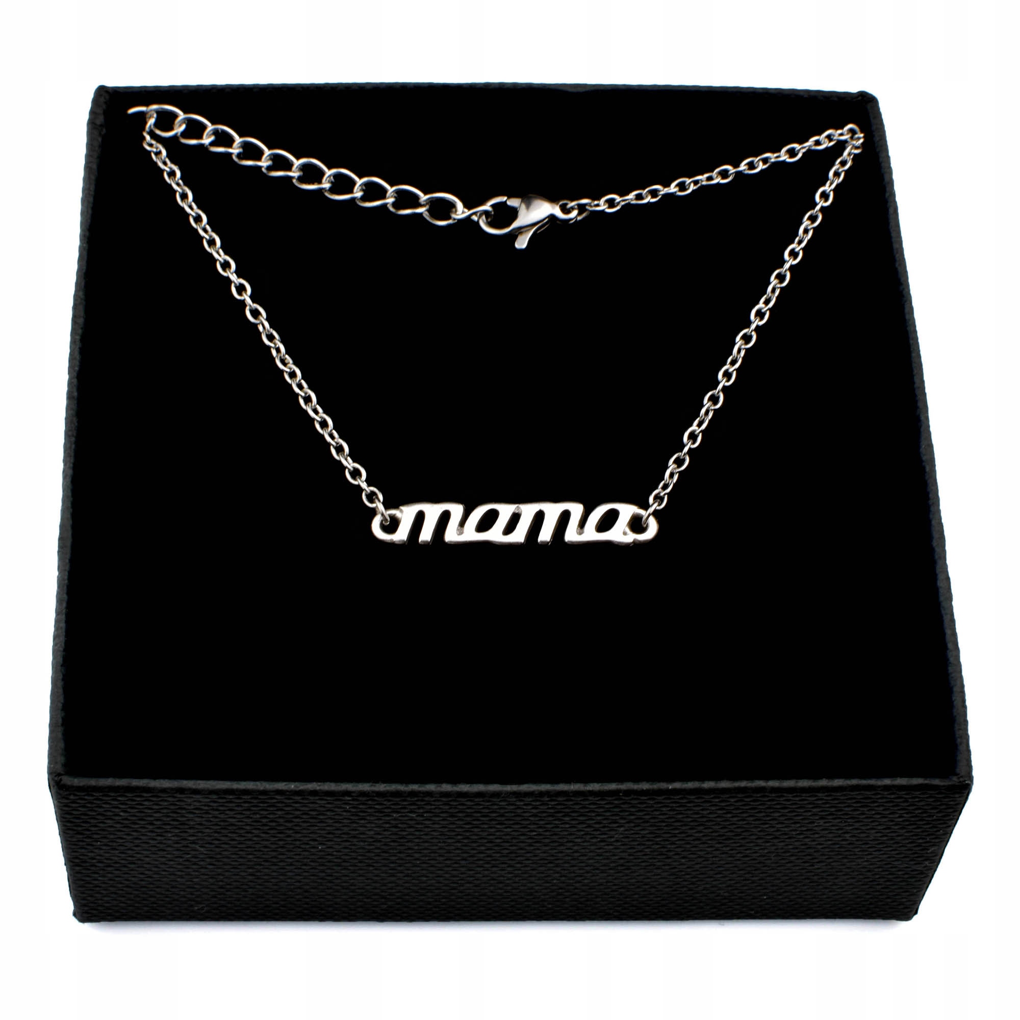 

Dzień Mamy Srebrny Naszyjnik Stal Mama 50 cm