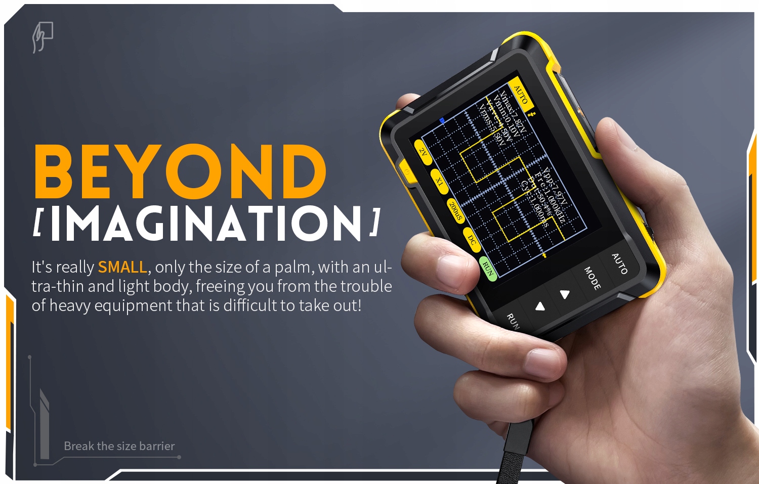 FNIRSI mini oscyloskop cyfrowy 2x200kHz 2,5MSa/s dwukanałowy LCD DSO152 Marka Fnirsi
