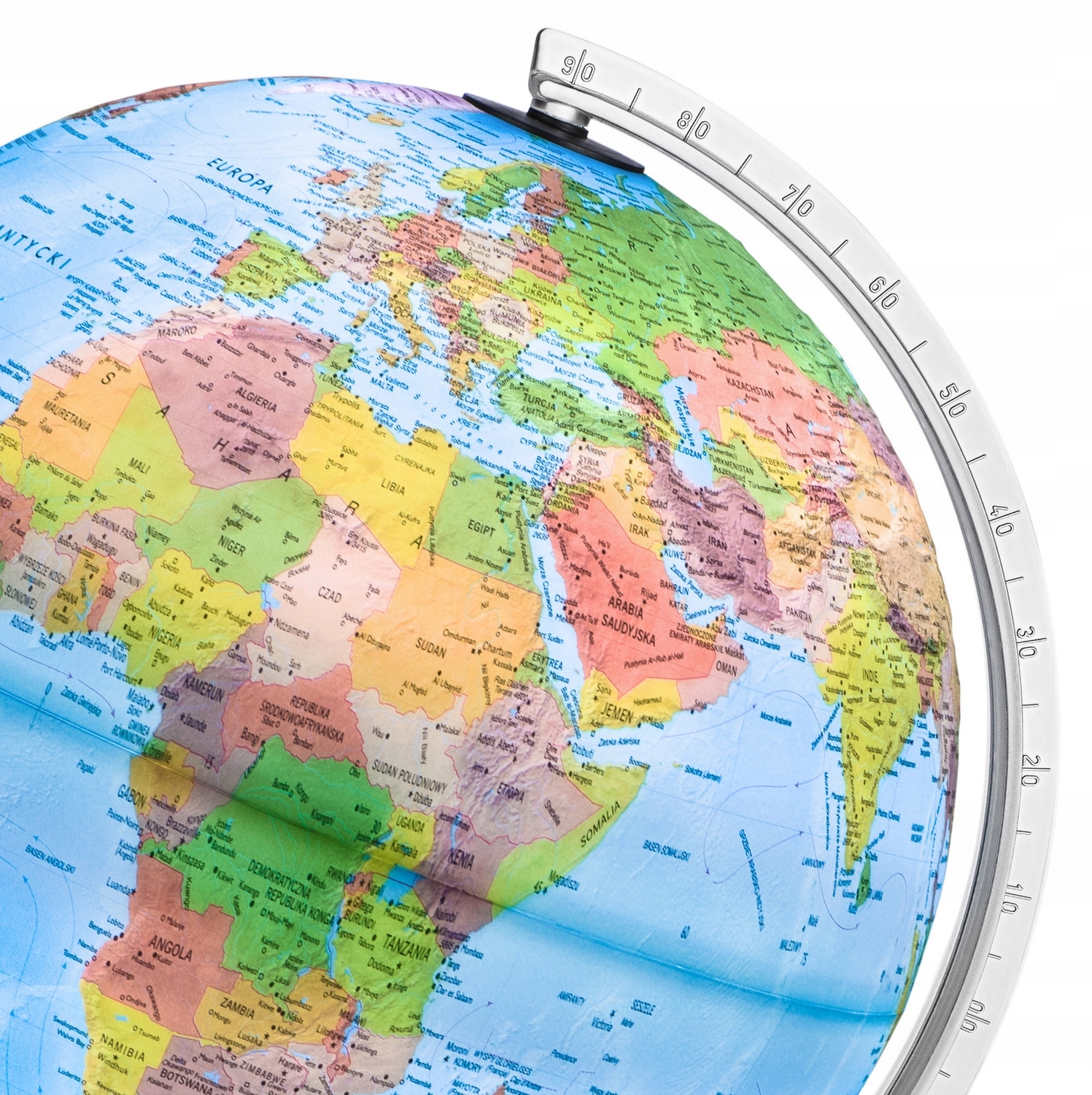 Globus PODŚWIETLANY 30 cm LED PLASTYCZNY 3w1 polityczny + fizyczny + 3D Kolor Wielokolorowy