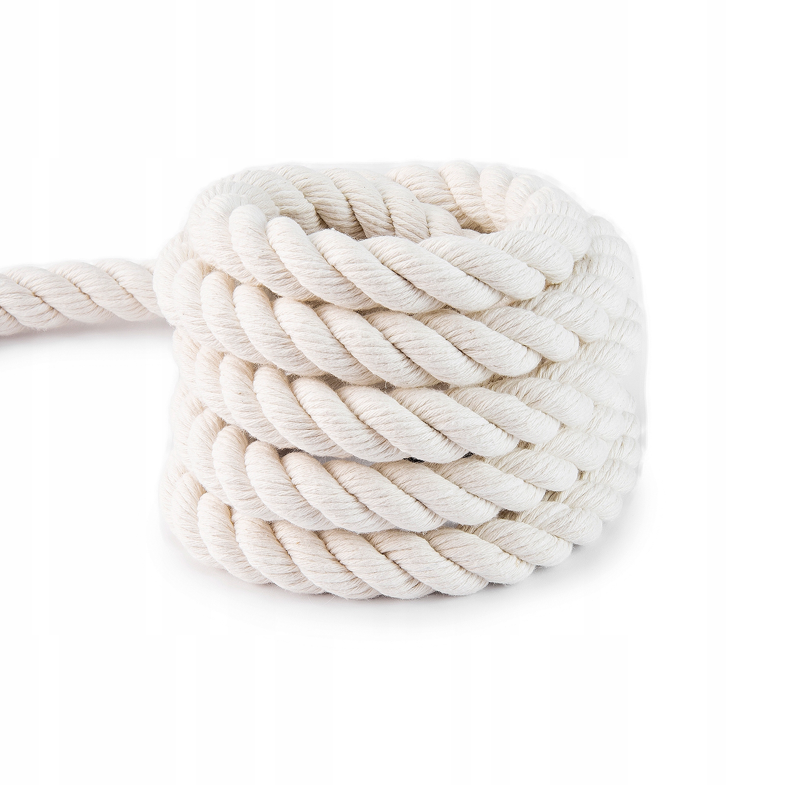 Lina BAWEŁNIANA Żeglarska Kręcona Sznur 20mm 5m Średnica 20 mm