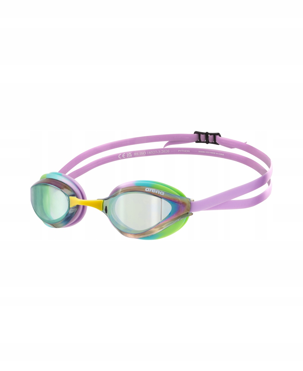 Okulary pływackie Arena Python Mirror GREEN-VIOLET-GREEN startowe