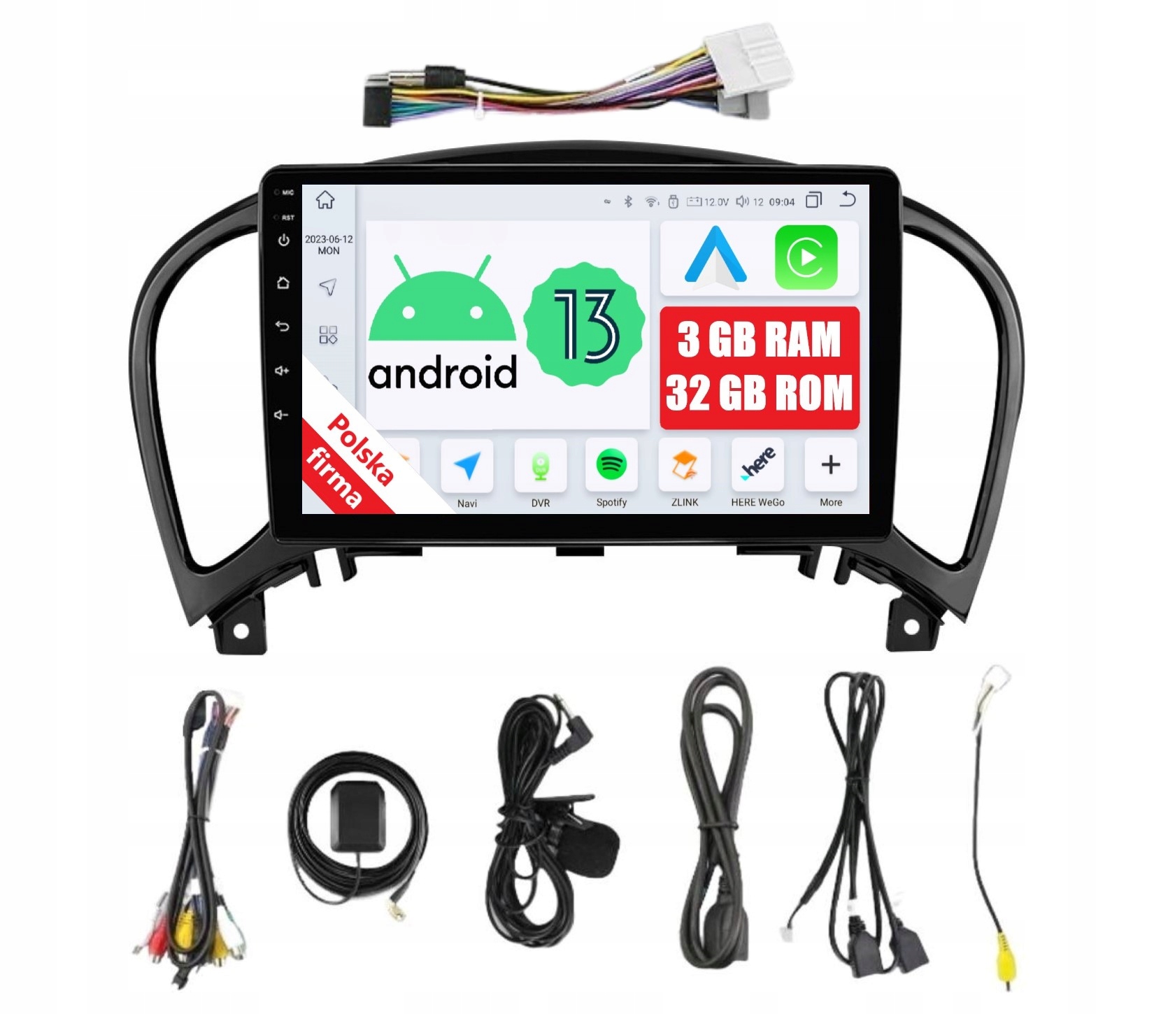 Rádio 2DIN Navigace Android Nissan Juke 1 A 3/32 Gb Dsp Carplay