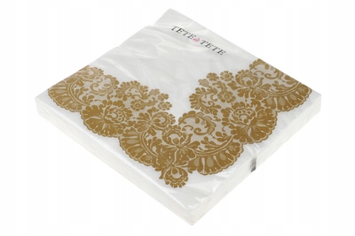 

Serwetki papierowe białe z koronkową ramką 20 szt.