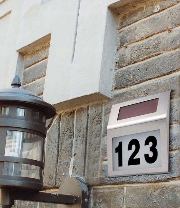 SOLARNA LAMPA KINKIET LED PODŚWIETLANY NUMER DOMU Marka Prosolux