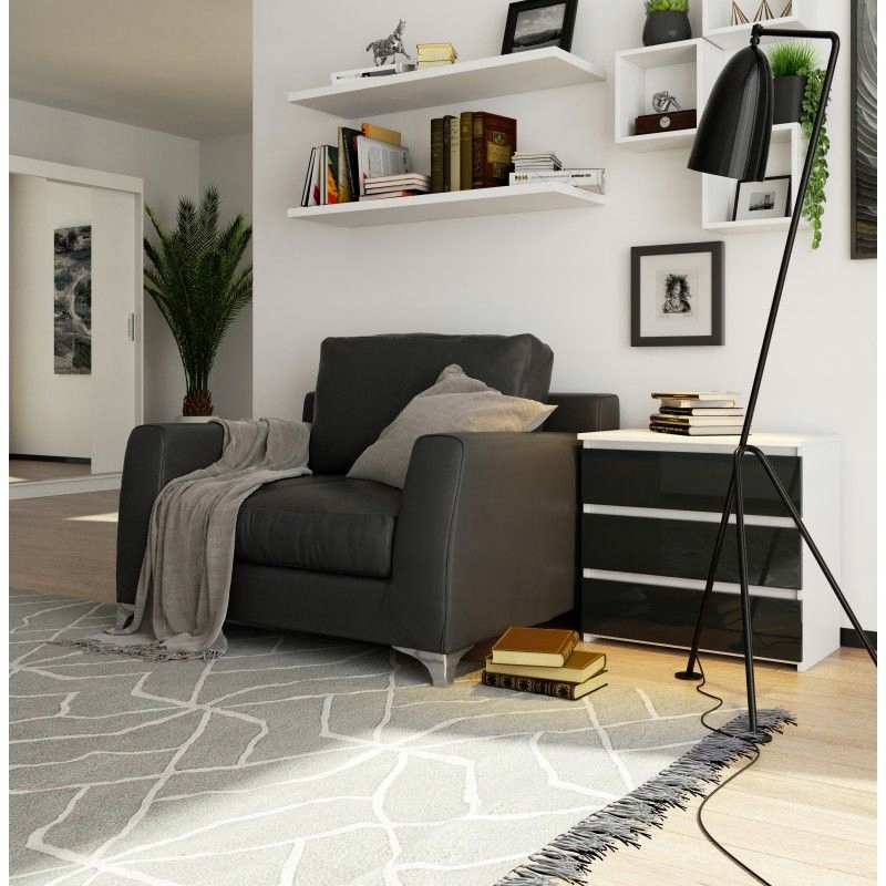 SZAFKA NOCNA MEBLE do SYPIALNI KOMODA 60cm GRAFIT komoda szafka szuflady Marka inna