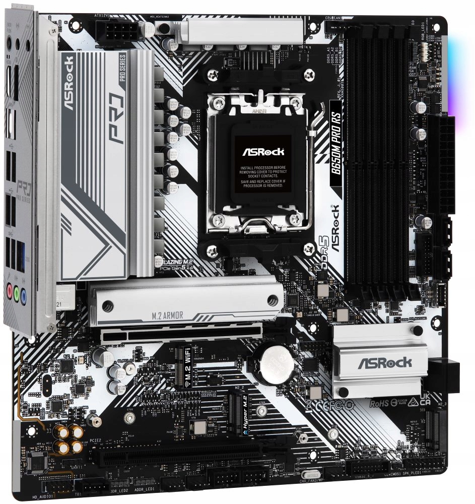 ASRock B650M Pro Rs Amd B650 AM5 4x DDR5 DIMM 3x M.2 Hdmi Dp