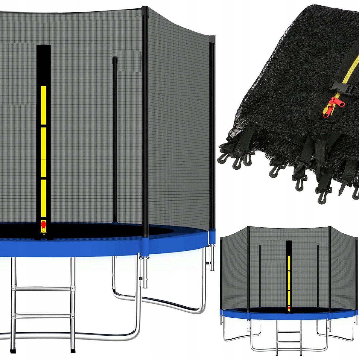 SIATKA DO TRAMPOLINY 6FT 180/183cm na 6 SŁUPKÓW ZEWNĘTRZNA OCHRONNA MOCNA Marka springos