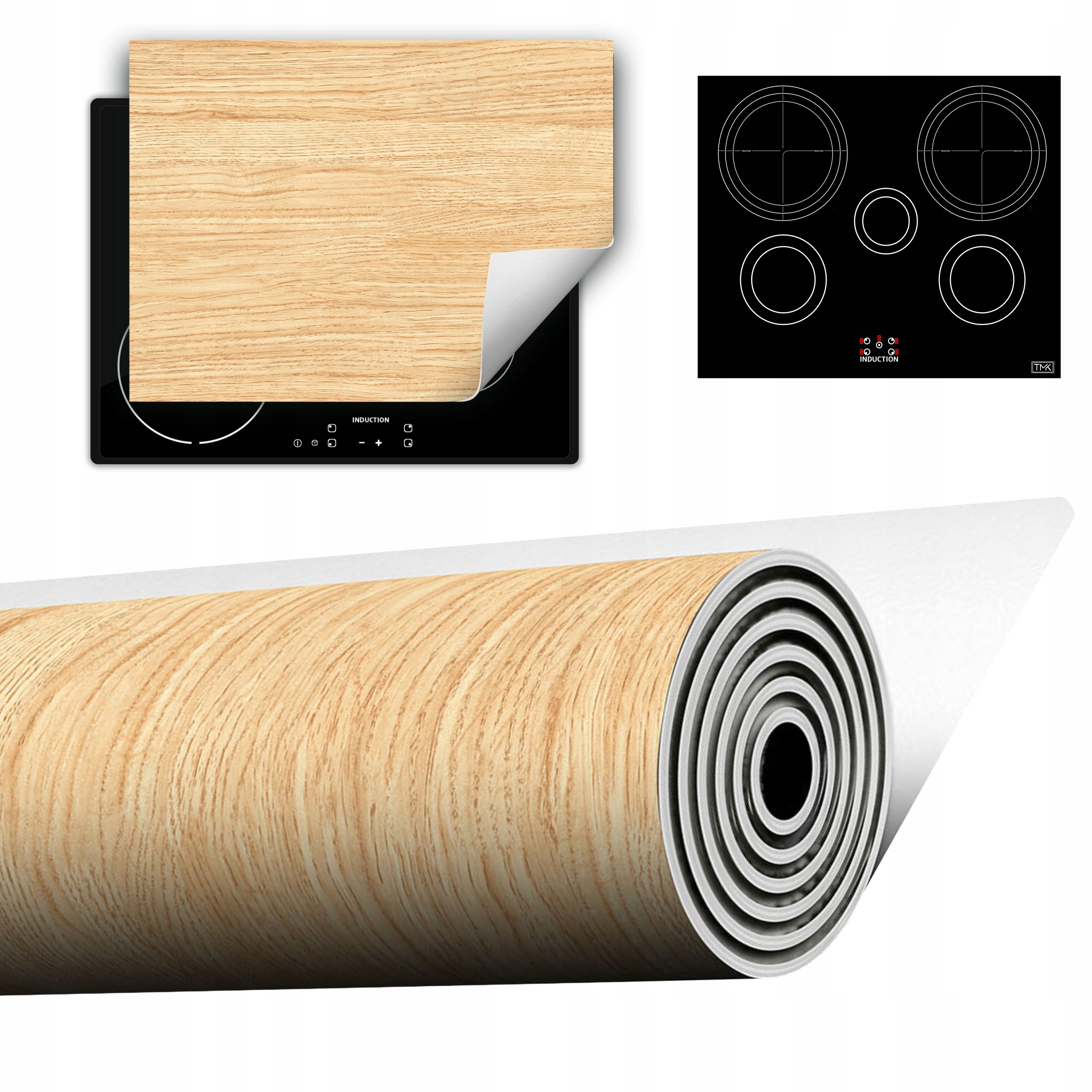 Vinylová Podložka Do Kuchyně Více Místa 70x52 světlá dřevo