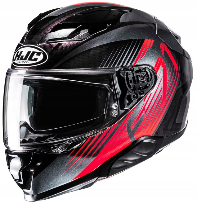 Hjc F71 Catos Black Red Motocyklová Prilba Integrálna M