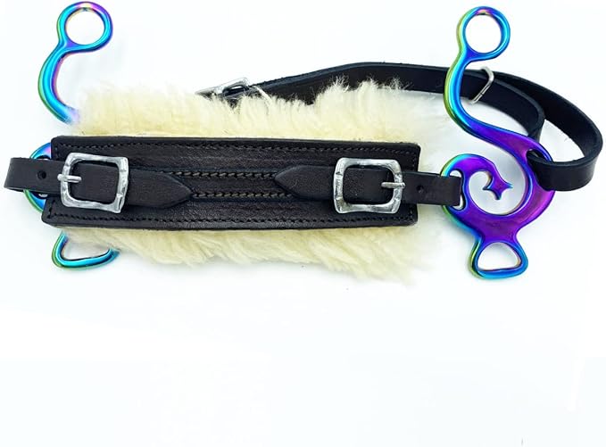 Hackamore Regulowane Wędzidło Skóra Naturalna Z Podkładką Skórzaną