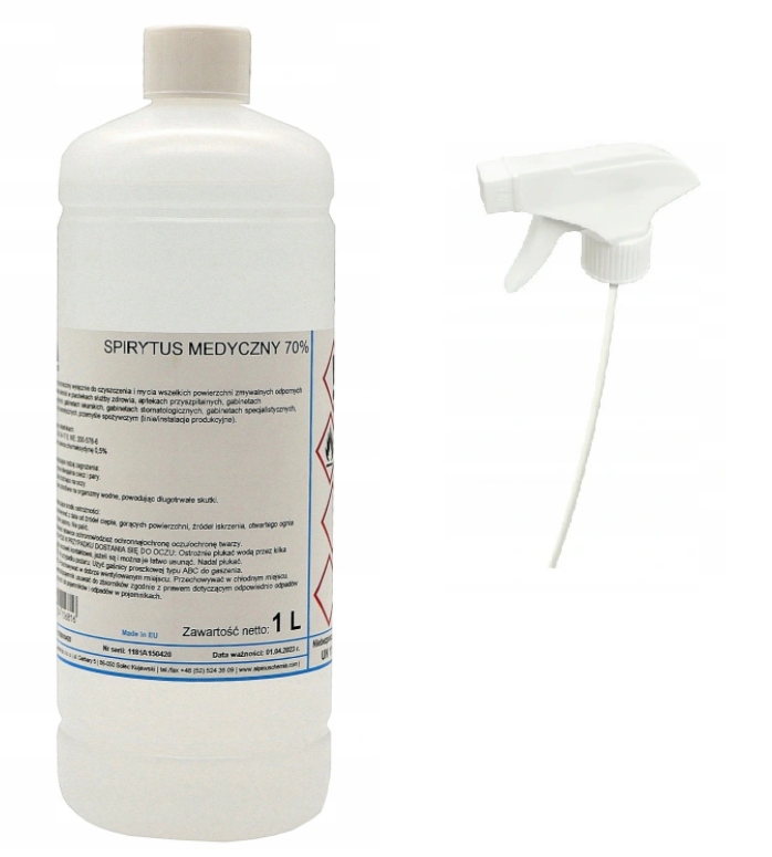 

Spirytus medyczny 1l 70 %Dezynfekcja powierzchni