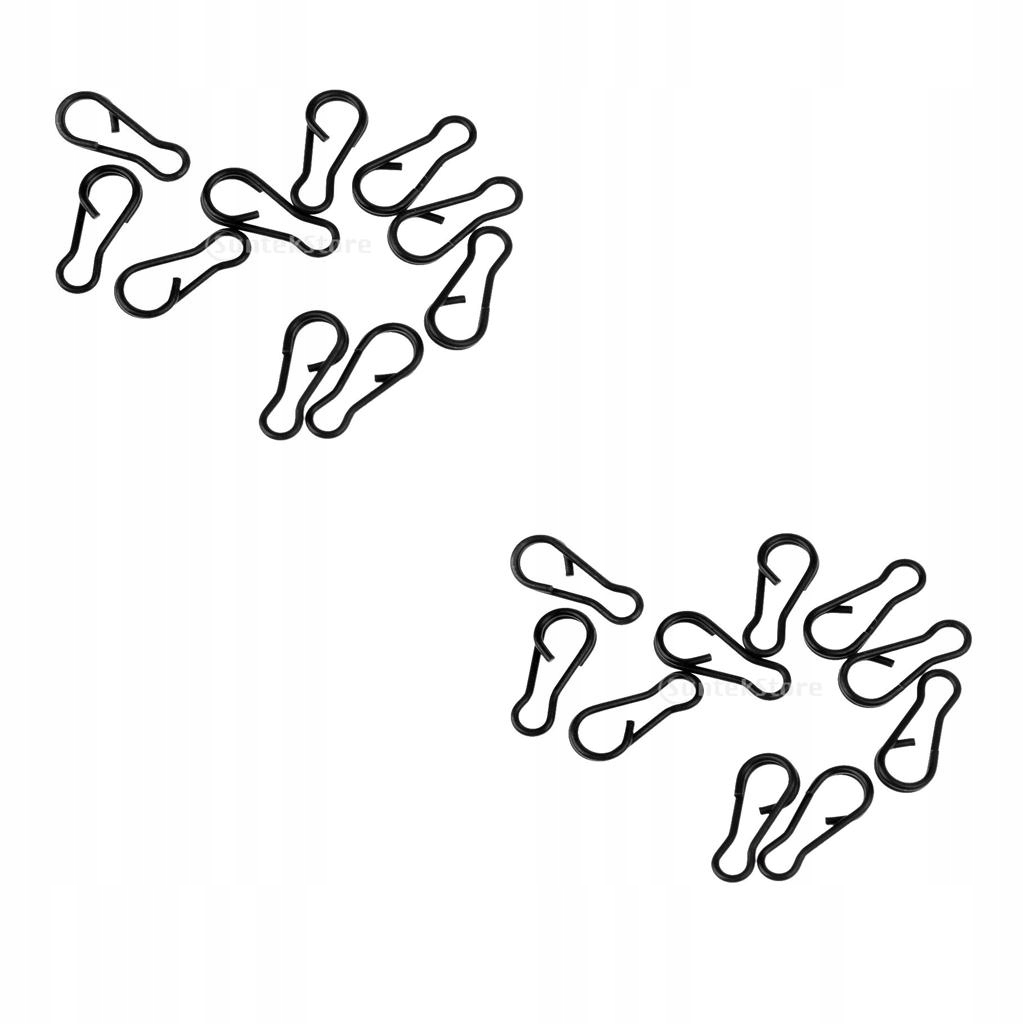 20pcs Clips Carp Fishing Clips Swivels Rings Rigs