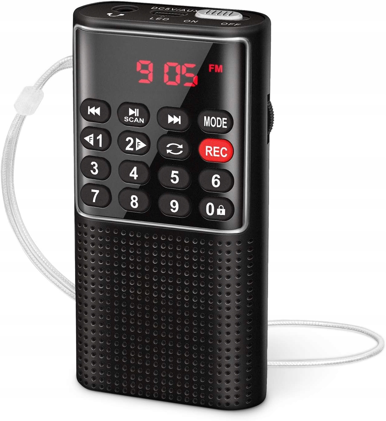 Prunus J-328 mini radio Fm Dyktafon Aux Sd/tf Aku nagrywanie audycji